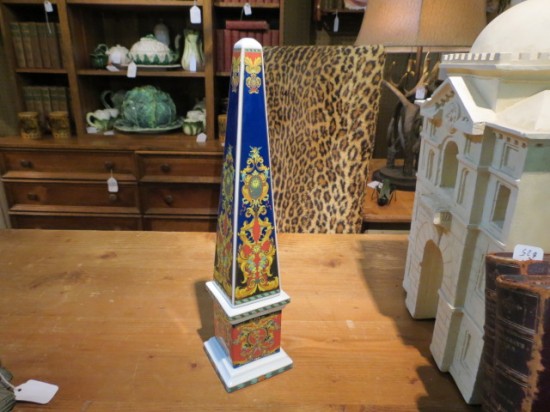 Versace Rosenthal Le Roi Soleil porcelain obelisk – $350 Versace Rosenthal Le Roi Soleil porcelain obelisk – $350