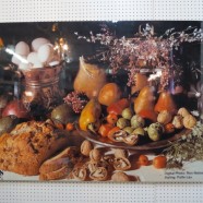 SALE! Vintage large format harvest feast photograph – $195