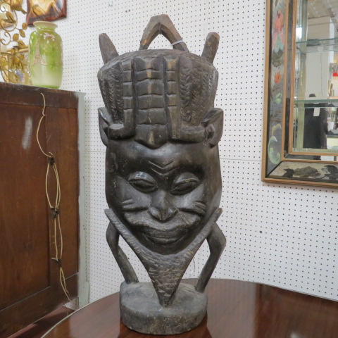 SALE! vintage antique carved African tourist art from Yoruba, Nigeria c. 1970 – $125