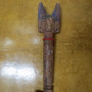 double faced Yoruba dance wand from Nigeria – $395