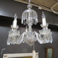 SALE! Vintage antique cut glass crystal chandelier – $299