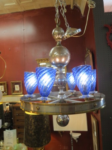 SALE! Vintage antique art deco 6 light chandelier – $665 SALE! Vintage antique art deco 6 light chandelier – $665