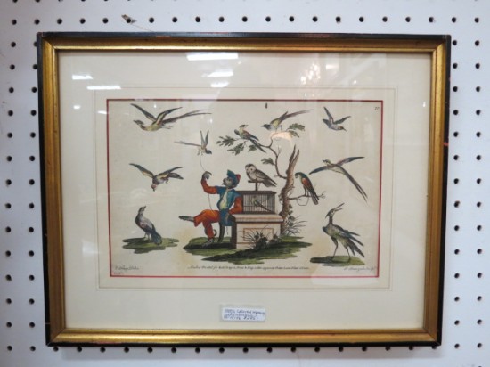 Vintage antique hand colored chinoiserie engraving – $295 Vintage antique hand colored chinoiserie engraving – $295
