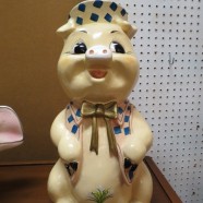 Vintage mid century modern large ceramic piggy bank – $45