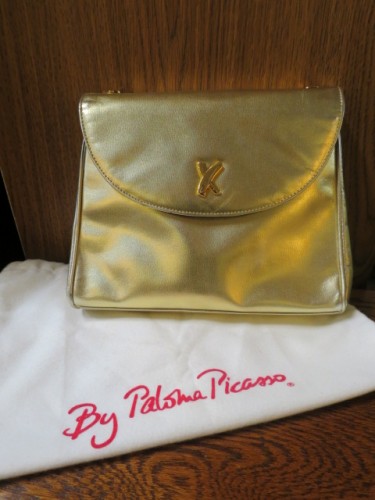 Vintage Paloma Picasso gold leather bag – $65