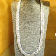 Vintage long sterling necklace with cubic zirconia crystals – $425
