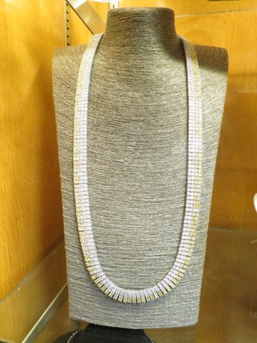 Vintage long sterling necklace with cubic zirconia crystals – $425 Vintage long sterling necklace with cubic zirconia crystals – $425