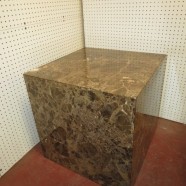 SALE! Vintage mid century modern large marble cube side table/coffee table c. 1970 – $250