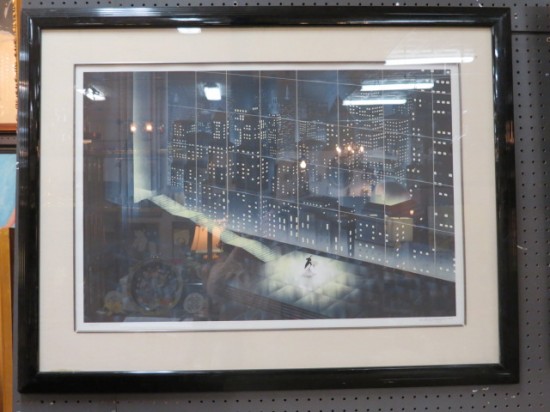 Vintage mid-century modern cityscape lithograph – $295 Vintage mid-century modern cityscape lithograph – $295