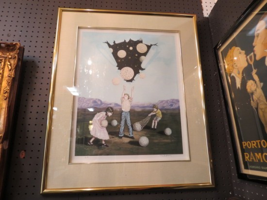 Vintage mid-century modern Tito Salomoni surrealist lithograph – $295 Vintage mid-century modern Tito Salomoni surrealist lithograph – $295