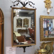 Vintage antique French style carved gold mirror – $150
