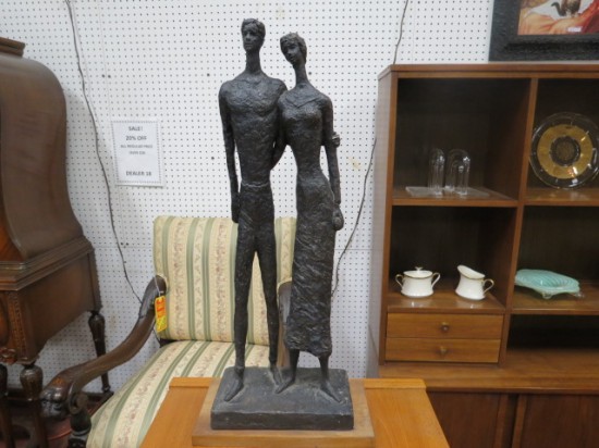 Vintage antique Giacometti style metal sculpture – $195 Vintage antique Giacometti style metal sculpture – $195