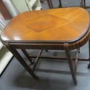 SALE! Vintage Antique Art Deco Walnut Side Table – $95