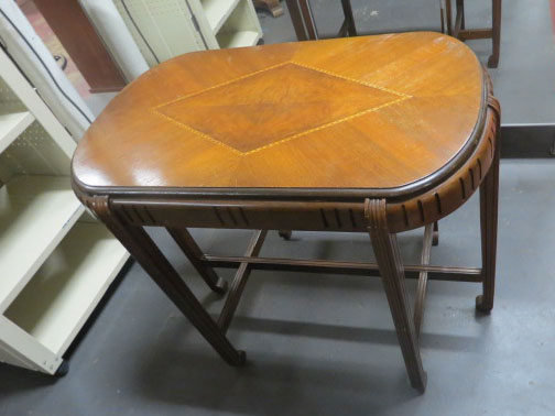 SALE! Vintage Antique Art Deco Walnut Side Table – $95