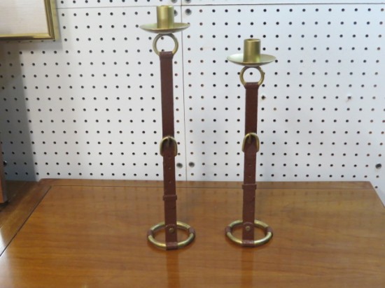 Vintage Set of Equestrian Candle Holders – $15 for the set