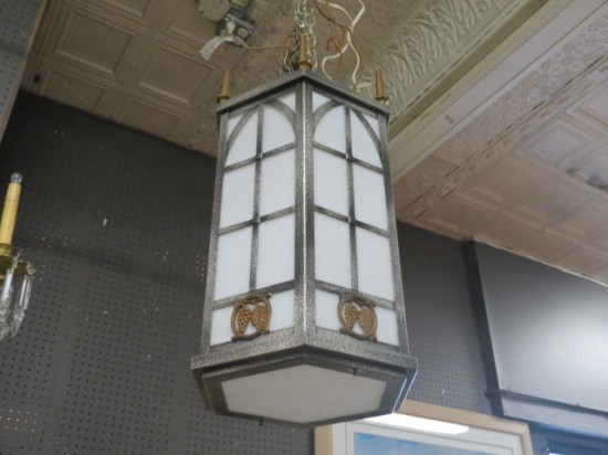 Vintage Antique Textured Glass, Metal Gothic Style Chandelier – $295 Vintage Antique Textured Glass, Metal Gothic Style Chandelier – $295