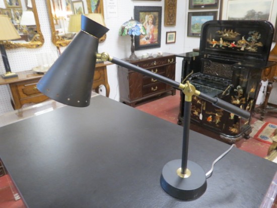 Vintage Mid-Century Modern Italian Metal Desk Lamp – $165