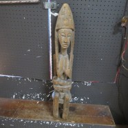 Vintage Antique Carved Wood African Malinke Maternity Figure – $1200