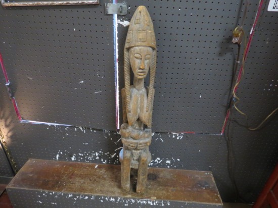 Vintage Antique Carved Wood African Malinke Maternity Figure – $1200