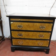 Vintage Mid-Century Chinese Style 3 Drawer Chest/Nightstand – $250