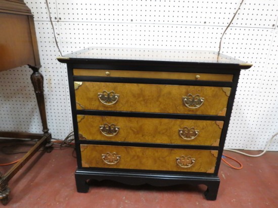 Vintage Mid-Century Chinese Style 3 Drawer Chest/Nightstand – $250
