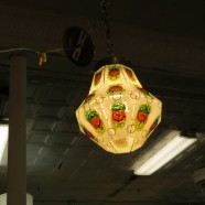 Vintage Mid-Century Modern Art Glass Hanging Light Chandelier – $85