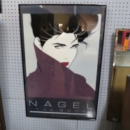 Vintage Mid-Century Modern Nagel Print of Woman Wrapped in a Shawl – $125
