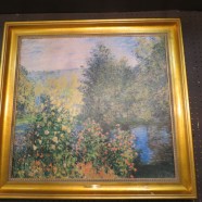 Vintage Antique Impressionist Landscape Oil Painting After Monet – $395