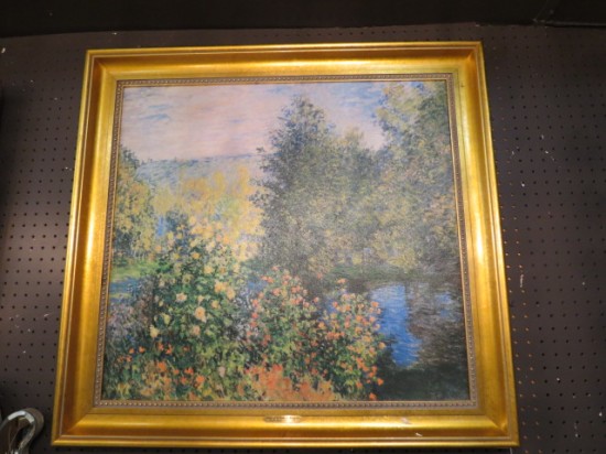 Vintage Antique Impressionist Landscape Oil Painting After Monet – $395 Vintage Antique Impressionist Landscape Oil Painting After Monet – $395