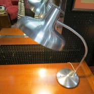 Vintage Mid-Century Modern Brushed Chrome French Gooseneck Lamp – $195