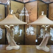 Vintage Mid Century Modern Pair of Figural Reglor of California Lamps – $595 for the pair