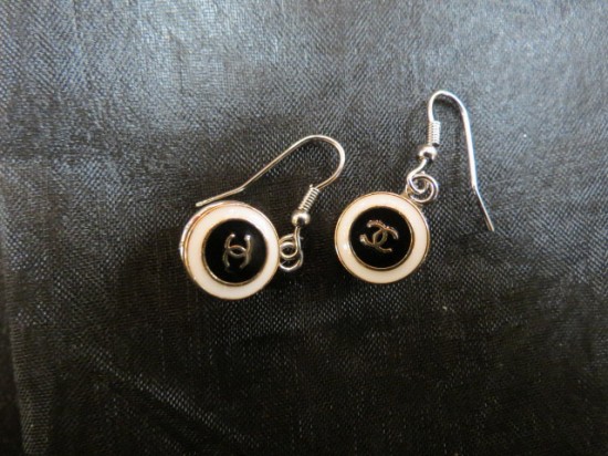 Vintage Chanel Button Pierced Earrings – $75