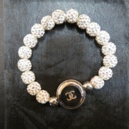 Vintage Chanel Button Rhinestone Bracelet – $50