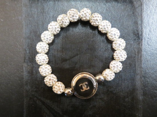 Vintage Chanel Button Rhinestone Bracelet – $50