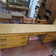 Vintage Mid Century Modern Heywood Wakefield 3pc Walnut Console Chest – $375