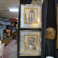 Vintage Antique Pair of Large Roman Ruins Prints in Mirrored Frames – $395 each