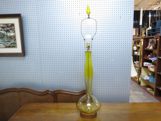 Vintage Mid Century Modern Blenko Large Lamp – $250