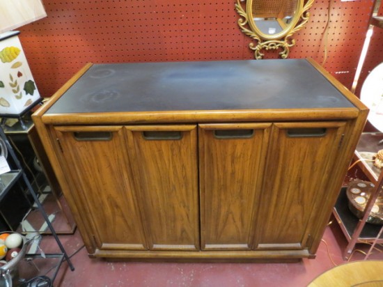 Vintage Mid Century Modern Fruitwood 2 Door Server/Bar Cabinet – $445 Vintage Mid Century Modern Fruitwood 2 Door Server/Bar Cabinet – $445
