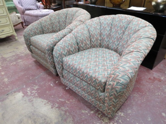 Vintage Mid Century Modern Pair of Swivel Lounge Chairs – $595 for the pair Vintage Mid Century Modern Pair of Swivel Lounge Chairs – $595 for the pair