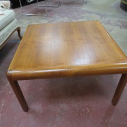 Vintage Mid Century Danish Modern Square Teak Coffee Table – $165