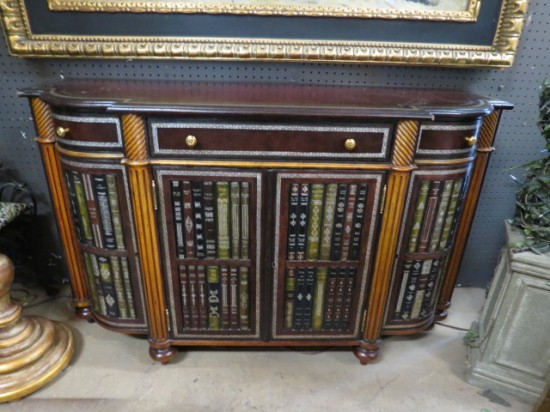 Vintage Antique Maitland Smith Credenza with Faux Books – $2200 Vintage Antique Maitland Smith Credenza with Faux Books – $2200