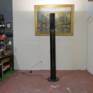 Vintage Mid Century Modern Black Artimede, Italy Uplight Floor Lamp – $395