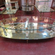 Vintage Hollywood Glam 2 Tier Mirrored Coffee Table – $325