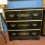 Vintage Antique Black and Gold Painted 3 Drawer Chest – $125