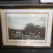 Vintage Antique English Hunting Engraving – $95