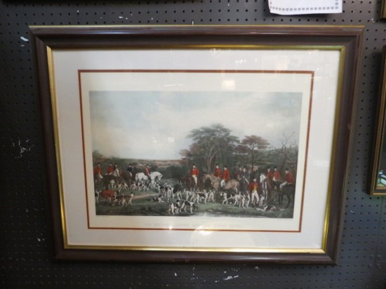 Vintage Antique English Hunting Engraving – $95 Vintage Antique English Hunting Engraving – $95