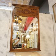 SALE!  Vintage Antique French Style Solid Walnut Mirror – $100