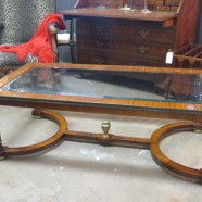 Widdicomb Satin Wood and Glass Coffee Table – $950