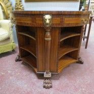 Vintage Maitland-Smith Round Mahogany Library Table/Bookcase – $2300